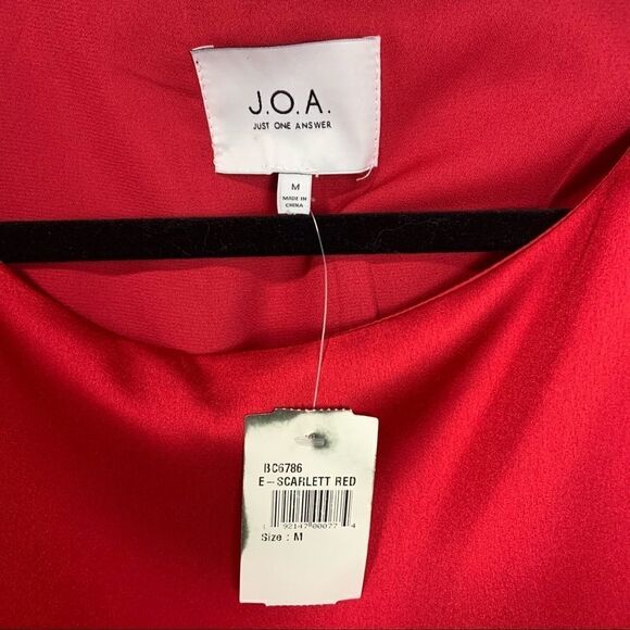 NWT J.O.A Red Satin  Dress - Picture 6 of 8